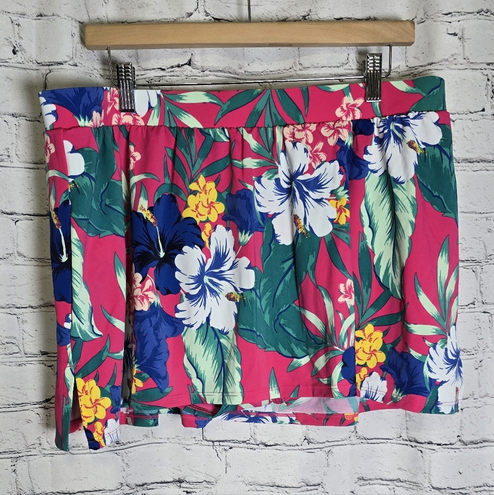 Cacique‎ Tropical Floral Swim Skirt Size 18 NWT